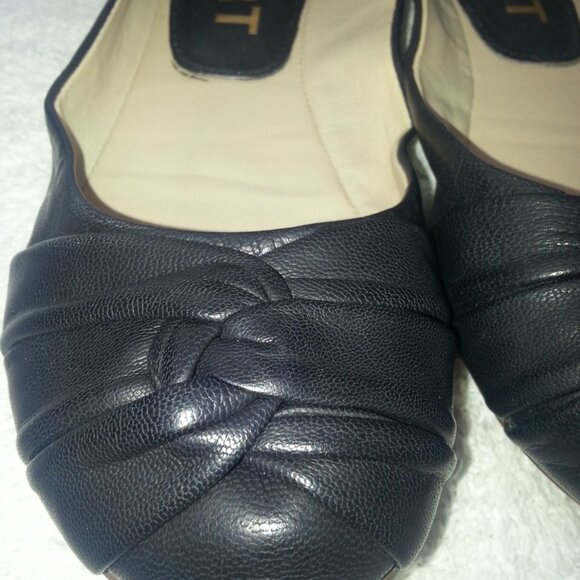 Size 7 Black Report Ballet Flats School Uniform Shoes Worn - Picture 5 of 14